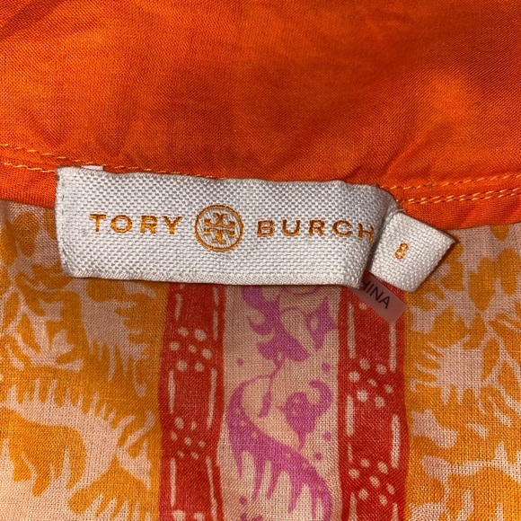 Tory Burch Ruffle Ikat Blouse (S) - Picture 3 of 6